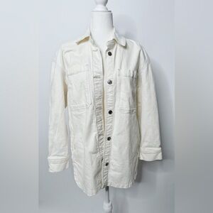 Abercrombie & Fitch Women’s Off-White Utility Shirt Jacket